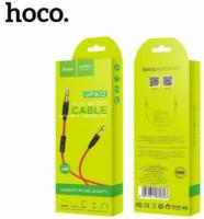 Кабель HOCO UPA12 Jack-3.5mm (TRRS,male) на Jack-3.5mm(TRS,male) AUX, 1 метр красный, с кнопкой для принятия звонка и управления музыкой