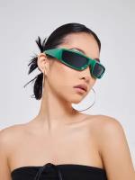 Очки Background женские солнцезащитные пластиковые, цвет зеленый