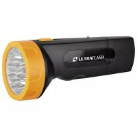 Фонарь аккумуляторный LED3829 9LED аккум. SLA 220В пластик. черн./желт. (кор.) Ultraflash 11240