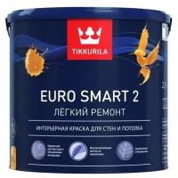 Краска интерьерная 2,7л матовая Tikkurila EURO SMART_2 белый