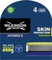 Сменные кассеты Wilkinson Sword / Schick Hydro 5 Skin Protection Sensitive, 4 шт