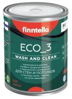 Краска акриловая finntella Eco_3 Wash and Clean глубокоматовая aamu 0.9 л