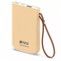 Внешний аккумулятор HIPER TRAVEL 5K Peach Li-Pol 5000 mAh 2.1A 2xUSB 1xType-C розовый