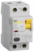 Выключатель дифференциального тока (УЗО) 2п 25А 10мА тип A ВД1-63, IEK MDV11-2-025-010 (1 шт.)