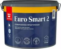 Краска интерьерная Tikkurila Euro Smart 2 глубокоматовая белая 9 л