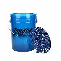 BUCKET Прозрачное ведро для мойки автомобиля с сепаратором LERATON Синее