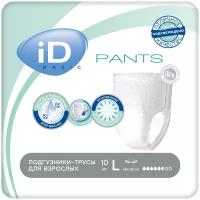 Трусы впитывающие iD Basic Pants, L, 5.5 капель, 100-135 см, 1 уп. по 10 шт