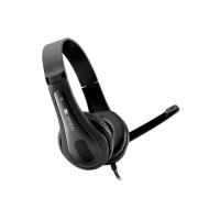 Гарнитура Canyon HSC-1 basic PC headset with microphone, combined 3.5mm plug, leather pads, Flat cab