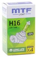 Галогеновые лампы MTF light LONG LIFE x4+30% H16 12V (2 лампы)