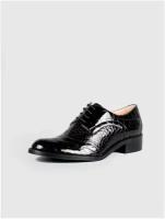 Женская обувь, G. Benatti, туфли, лакированная кожа,тисненная под крокодил, черный цвет, размер 40