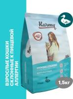 Сухой корм KARMY Hypoallergenic для кошек склонных к пищевой аллергии Утка 1,5кг