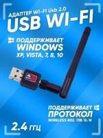 Wi-Fi USB адаптер с антенной модем для ноутбука компьютера