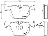 Brembo колодки тормозные дисковые задн. bmw 3 convertible (e46) 04/00-12/07 / bmw 3 coupe (e46) 02/99-12/06