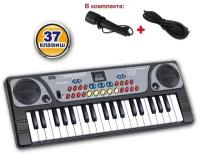 Zhorya Синтезатор детский 37 клавиш с микрофоном черный ZYB-B3151-1 с 3 лет
