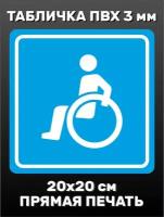 Информационная табличка на дверь - Парковка для инвалидов 20х20 см