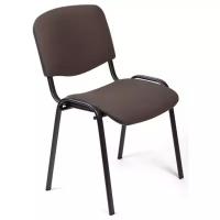 Стул для посетителей Easy Chair Rio (изо) чёрн, ткань коричневая ТК-5