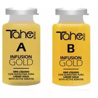 Tahe BOTANIC INFUSION GOLD A+B Масло для укрепления и восстановления поврежденных волос с жидким золотом и кератином 2 x 10 мл