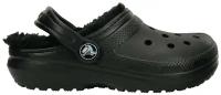 Сабо Crocs Classic Lined Clog, размер J1 US, черный