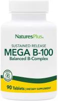 NaturesPlus Mega B-100 SR (сбалансированный комплекс витаминов B) 90 таблеток (NaturesPlus)