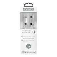 Qumo USB Type-C - Lightning (MFI Nylon+metal), 1 м, Silver