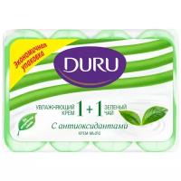 Туалетное мыло Duru 1+1 Увлажняющий Крем+Зеленый Чай 4*90 г