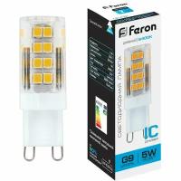 FERON Лампа светодиодная, 5W 230V G9 6400K, LB-432 25771