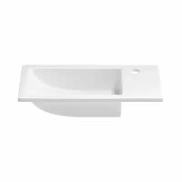 Мебельная раковина для ванной Wellsee WC Area 151806000: прямоугольная, ширина умывальника 50 см, цвет глянцевый белый