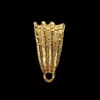 Бейл, держатель для кулона Ancient Shell Gold Plated 18 мм, фурнитура для бижутерии