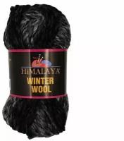 HIMALAYA Winter Wool, 100 грамм, 70 метров, 80% акрил, 20% шерсть 22 черно-серый