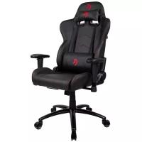 Игровое кресло FoxGamer Inizio, обивка: искусственная кожа, цвет: экокожа black/ logo grey