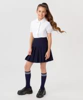 Школьная юбка Button Blue, размер 134, синий