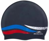 Шапочка для плавания 25DEGREES Russia JR Black 25D21005J, силикон, подростковый