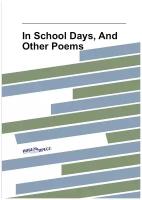 In School Days, And Other Poems