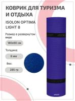 Коврик для туризма и отдыха ISOLON Optima Light, 180х60 см васильковый