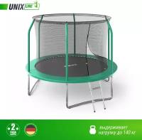 Батут UNIX Line SUPREME BASIC 8 ft (green) с лестницей, 244 см