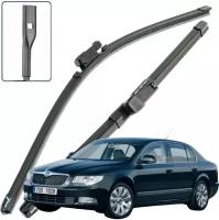 Дворники Skoda Superb (2) 3T Шкода Суперб 3Т лифтбек 2008 2009 2010 2011 2012 2013 Щетки стеклоочистителя бескаркасные 600-450 2шт