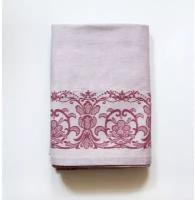 Скатерть на стол тканевая, 150 х 300 см, 100% хлопок, рисунок жаккард, в подарочной коробке крафт, ID: 1530/8/Violet (150х300 см, Бордовый)