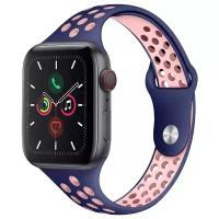 Сменный ремешок Nuobi Sport Slim для Apple Watch, Синий/розовый 42/44 mm