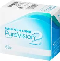 Мягкие контактные линзы Bausch + Lomb Pure Vision2 6pk /Диоптрии +2.25/Радиус 8.6/