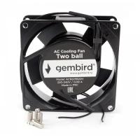 Вентилятор охлаждения Gembird, 92x92x25, AC, 220, подшипник, 2 pin, провод 30 см