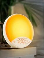 Hodel Smart Будильник Электронный Световой (Лампа Рассвет), 10 цветов подсветки, 20 уровней яркости
