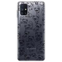 Ультратонкий силиконовый чехол-накладка ClearView 3D для Galaxy M51 с принтом "Cute Kitties"