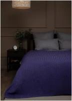 Плед вязаный Buenas Noches Primo Акрил, 150х200 см, 1,5 спальный, покрывало на диван, велсофт, мягкий фиолетовый