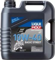 Минеральное моторное масло LiquiMoly Motorbike 4T Basic Street 10W40 4 л 3046