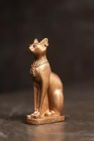 Статуэтка Кошка Египетская 13.5 см из гипса бронза