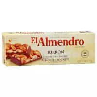 Хрустящий миндальный турон с шоколадом El Almendro 75g