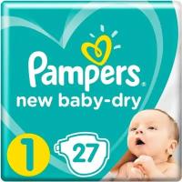 Подгузники Pampers New Baby-Dry 1 2–5кг Размер 1 27шт
