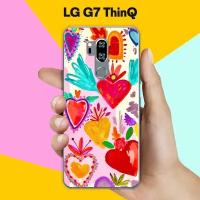 Силиконовый чехол на LG G7 ThinQ Узор 13 / для ЛДжи Джи 7 СинКу