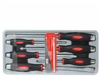 Набор отверток силовых магнитных "Profi"S2, 6пр. (PH:2x100, 3x150мм, SL 5.5х125, 6.5х150, 10х200, 12х200мм)в лотке FORCEKRAFT FK-2069