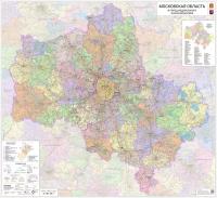 настенная карта Московской области 115 х 105 см (на баннере)